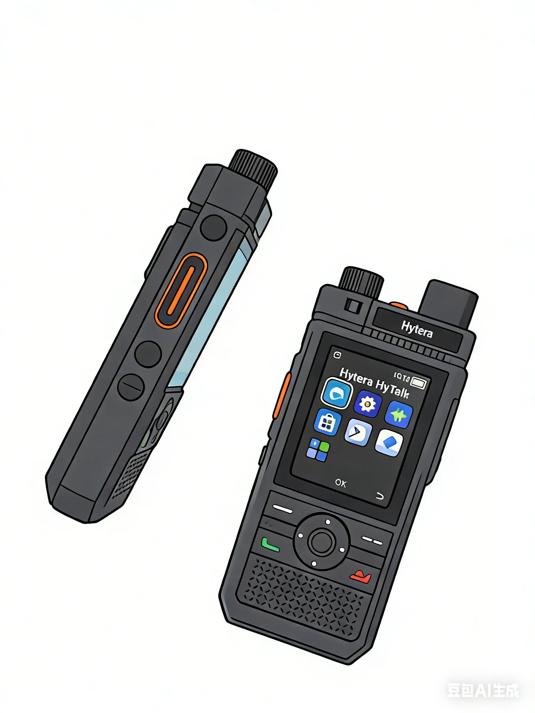 Hytera P50 angle view